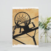 basketbalsport pop kunst briefpapier (Staand voorkant)
