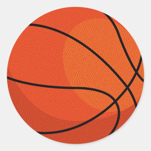 Basketbalsport Ronde Sticker (Voorkant)