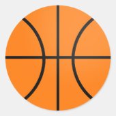 Basketbalsport-Stickers Ronde Sticker (Voorkant)