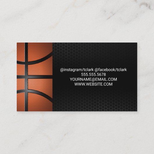 Basketbalsport Visitekaartje (Achterkant)