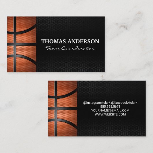 Basketbalsport Visitekaartje (Voorkant / Achterkant)