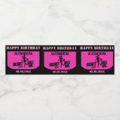 Basketbalster Meisje Verjaardag Gift, Team Waterfles Etiket (Enkel label)