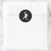 Basketbalster Silhouette in Motion 2 Ronde Sticker (Tas)