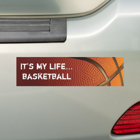 basketbalsticker bumpersticker (Op auto)