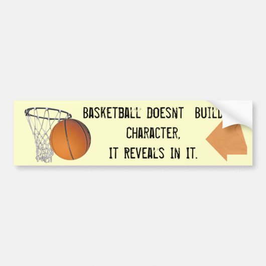 basketbalsticker bumpersticker (Voorkant)
