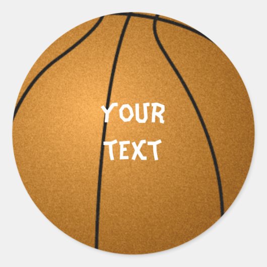 basketbalsticker ronde sticker (Voorkant)