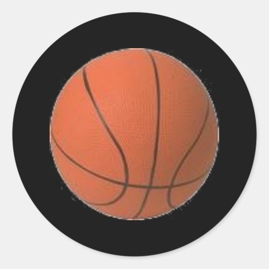 basketbalsticker ronde sticker (Voorkant)