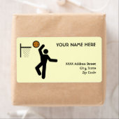 Basketbalsymbool Etiket (Insitu)