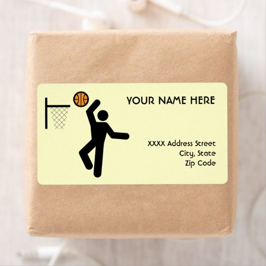 Basketbalsymbool Etiket (Insitu)