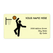 Basketbalsymbool Etiket (Voorkant)