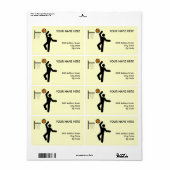 Basketbalsymbool Etiket (Full Sheet)