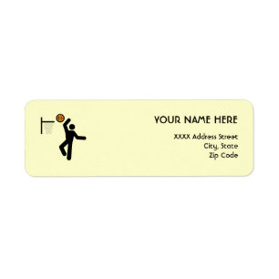 Basketbalsymbool Etiket