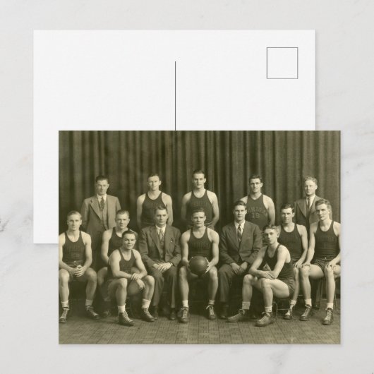 Basketbalteam 1919 briefkaart (Voorkant / Achterkant)