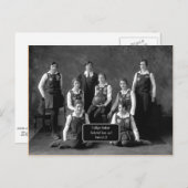  basketbalteam, 1928, QC Briefkaart (Voorkant / Achterkant)