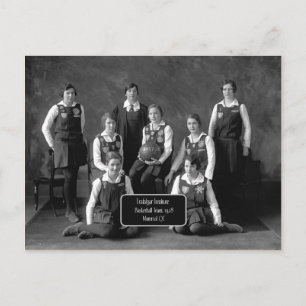  basketbalteam, 1928, QC Briefkaart
