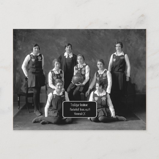 basketbalteam, 1928, QC Briefkaart (Voorkant)
