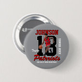 Basketbalteam Aangepaste foto Jersey Nummer Sport Ronde Button 5,7 Cm (Voorkant /achterkant)