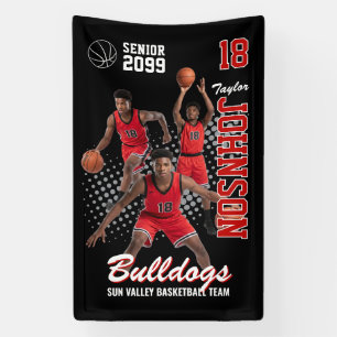 Basketbalteam Aangepaste foto sport seniorenavond Spandoek