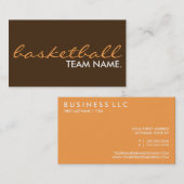basketbalteam. (aanpasbare kleur) visitekaartje (Voorkant / Achterkant)