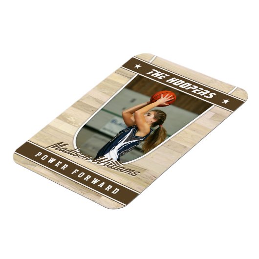 Basketbalteam  Brown Souvenir Magneet (Linkerzijde)