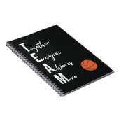 Basketbalteam cadeaus speler senioren avond sporte notitieboek (Rechterzijde)