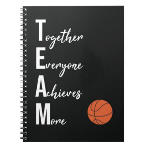 Basketbalteam cadeaus speler senioren avond sporte notitieboek
