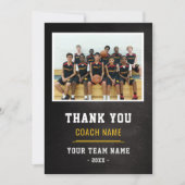 Basketbalteam Coach Bedankt Foto  (Voorkant)