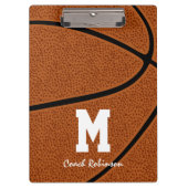 Basketbalteam Coach Gifts met aangepaste naam Klembord (Voorkant)