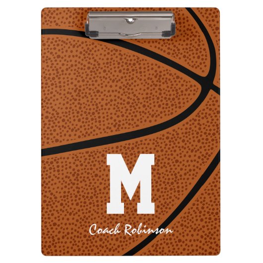 Basketbalteam Coach Gifts met aangepaste naam Klembord (Voorkant)