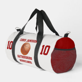 Basketbalteam Coach Speler Robijnrood Personalisee Plunjezak