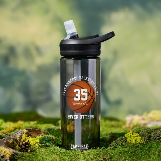 Basketbalteam en spelersnaam waterfles (Buiten)