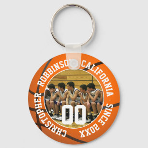 Basketbalteam foto sleutelhanger