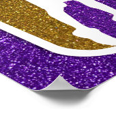 Basketbalteam Glitter Sports College High School Poster (Hoek)