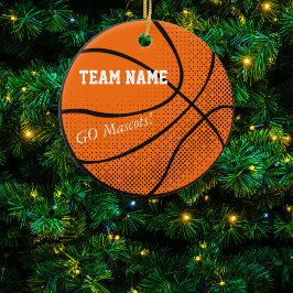 Basketbalteam Keramisch Ornament
