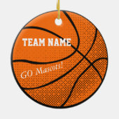  Basketbalteam Keramisch Ornament (Achterkant)