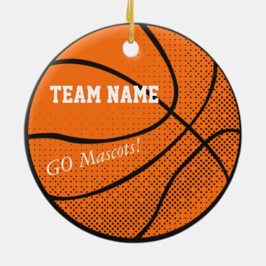  Basketbalteam Keramisch Ornament (Achterkant)