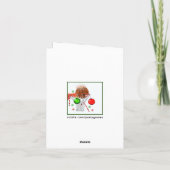 Basketbalteam Kerstmis Feestdagen Kaart (Achterkant)
