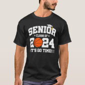 Basketbalteam klasse 2024 Afstuderen Senior 2024 T-shirt (Voorkant)