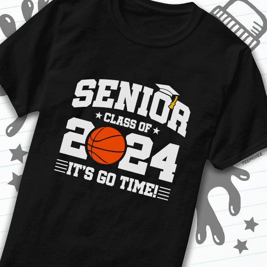 Basketbalteam klasse 2024 Afstuderen Senior 2024 T-shirt