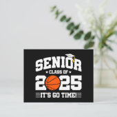 Basketbalteam klasse 2025 Afstuderen Senior 2025 Briefkaart (Staand voorkant)