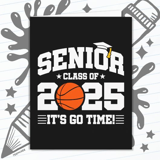 Basketbalteam klasse 2025 Afstuderen Senior 2025 Kaart