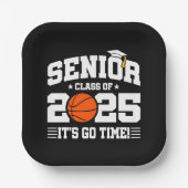 Basketbalteam klasse 2025 Afstuderen Senior 2025 Papieren Bordje (Voorkant)