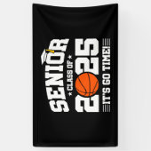 Basketbalteam klasse 2025 Afstuderen Senior 2025 Spandoek (Verticaal)