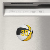 Basketbalteam kleuren geschenken zwart goud magneet (Insitu (Vaatwasser))