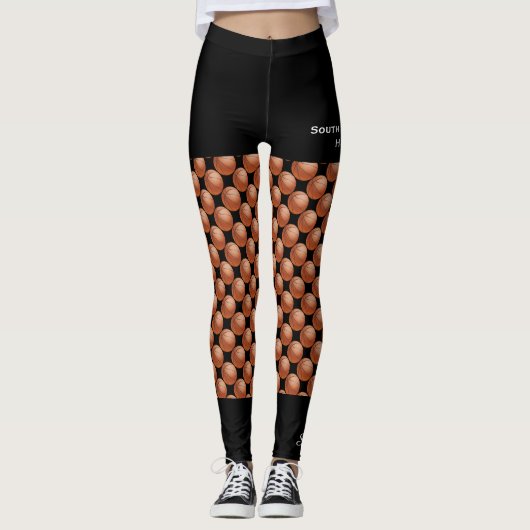 Basketbalteam, naam, Fake Black Shorts Leggings (Voorkant)