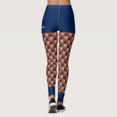 Basketbalteam, naam, nep blauwe shorts leggings (Achterkant)