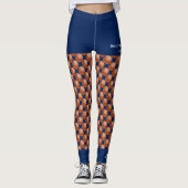 Basketbalteam, naam, nep blauwe shorts leggings (Voorkant)