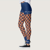 Basketbalteam, naam, nep blauwe shorts leggings (Links)