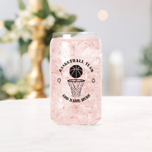 Basketbalteam Naam Toevoegen Blikvorm Glas