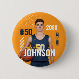 Basketbalteam Senior Night Aangepaste Kleur Sporte Ronde Button 5,7 Cm